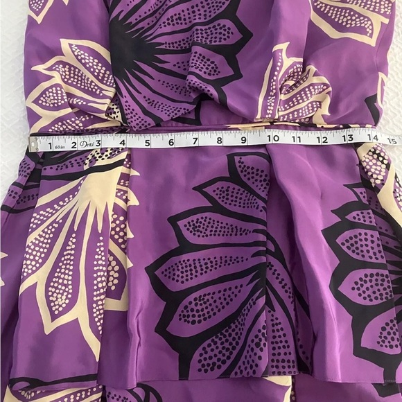 Anthropologie Hand Printed Sariah Limited Edition Very Rare Purple Floral Print - Picture 7 of 16